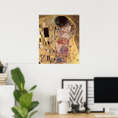 Poster Klimt Gustav ~ L'affiche Kiss (Bureau à domicile)