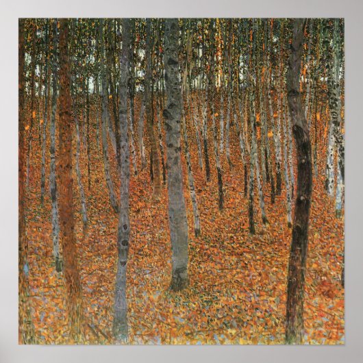 Poster Klimt - hêtraie 1902 (Devant)