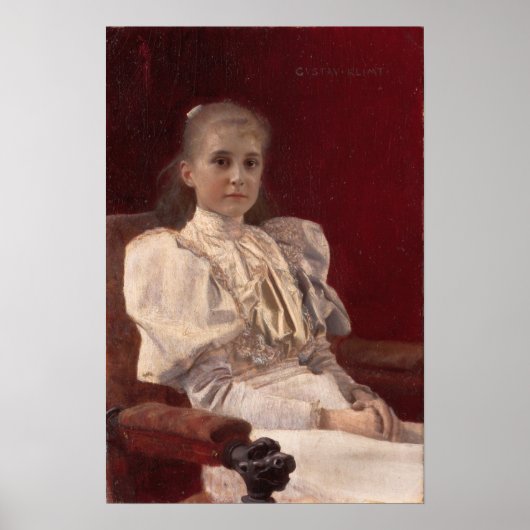Poster Klimt - Jeune fille assise (Devant)