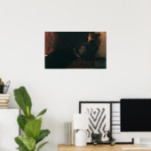 Poster Klimt - La Dame À La Cheminée (Bureau à domicile)