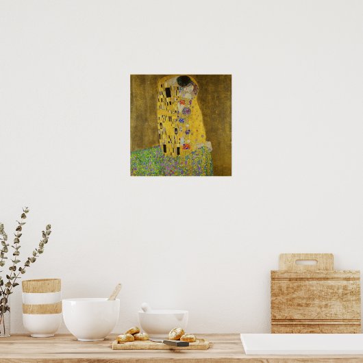 Poster Klimt - Le baiser (Cuisine)