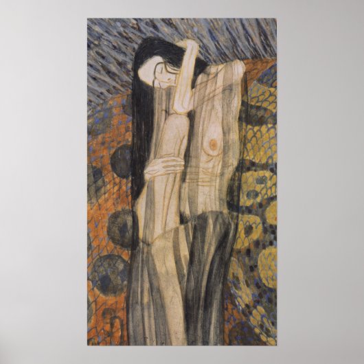 Poster Klimt - Nagender Kummer (Devant)