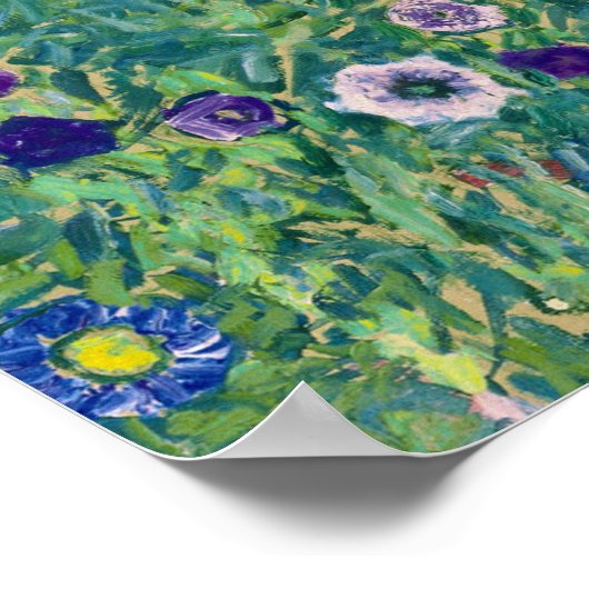 Poster Klimt Paysage italien restauré Image colorée (Coin)