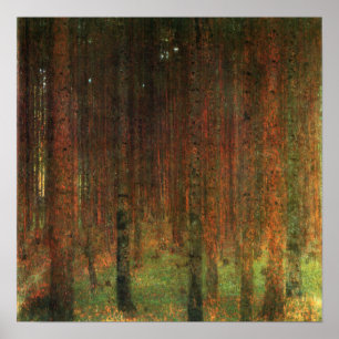 Poster Klimt - Pine Forest 1901