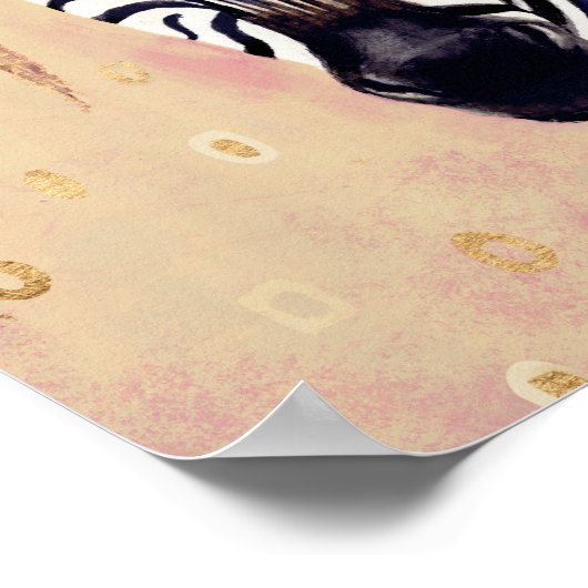 Poster Klimt Zebra | Orné De Fleurs (Coin)