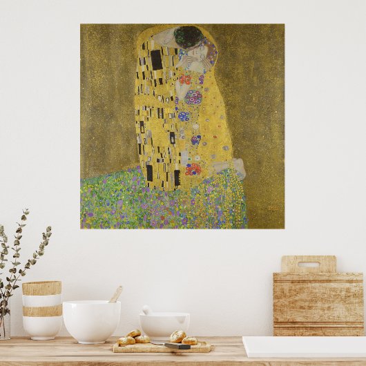 Poster Klimt's Kiss (Cuisine)