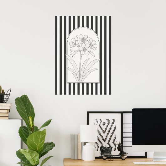 Poster Klivia Elegant Flower Botanical (Bureau à domicile)