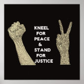 Poster Kneel for Peace and Stand for Justice (Devant)