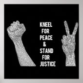 Poster Kneel for Peace and Stand for Justice (Devant)