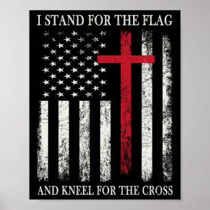 Poster Kneel Pour La Chemise De Croix Pour Le Jour De L'I