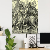 Poster Knight, Death, And The Devil by Albrecht Dürer (Bureau à domicile)