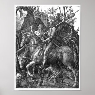 Poster Knight Death Devil Albrecht Durer gravure art p