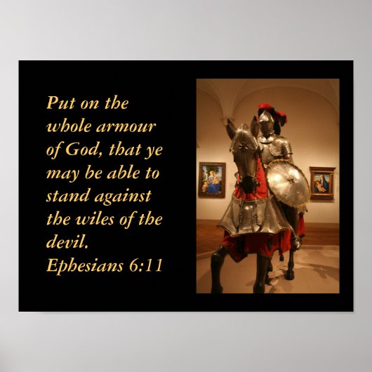 Poster Knight in shining armour!  Gods' protection. (Devant)