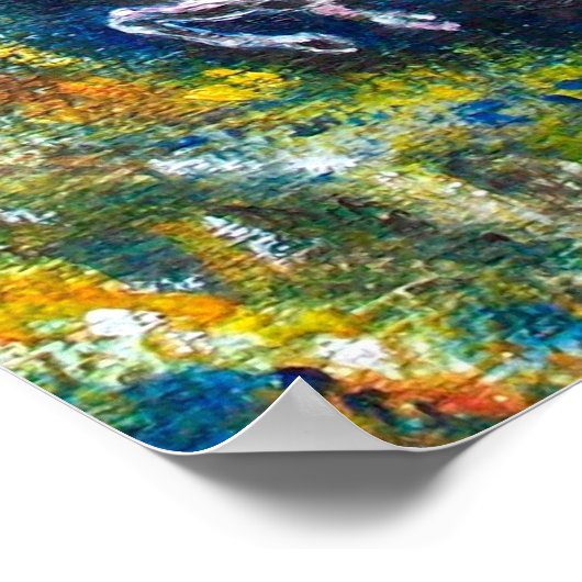 POSTER KNIGHT LANCELOT, CHEVAL EN FORÊT VERTE (Coin)