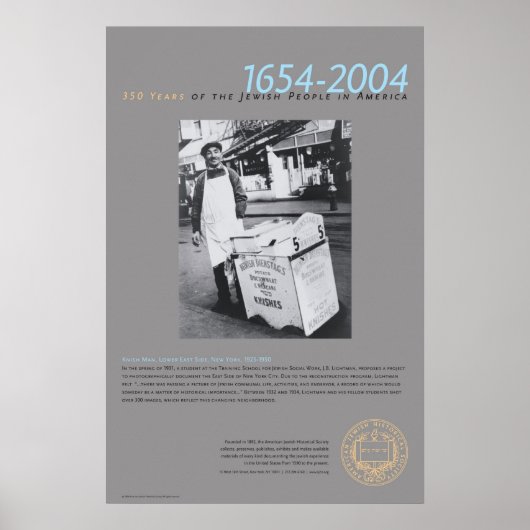 Poster Knish Man Lower East Side New York 1925-1950 (Devant)