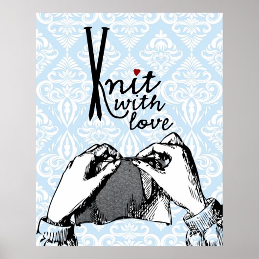 Poster Knit avec amour (Devant)