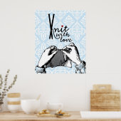 Poster Knit avec amour (Cuisine)