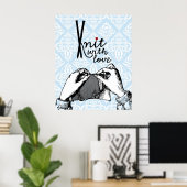 Poster Knit avec amour (Bureau à domicile)