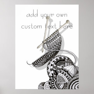 Poster Knit un art de griffonnage