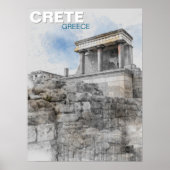 Poster Knossos Palace – Ancient Minoan Ruins Wall Art  (Devant)