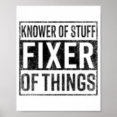 Poster Knower Of Stuff Fixer Of Things Handyman Dad Fathe (Devant)