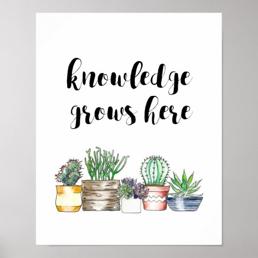 Poster "Knowledge Gros Here" (Devant)