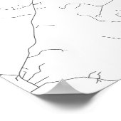 Poster Knoxville, Tennessee (noir sur blanc) (Coin)