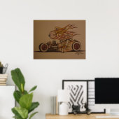 Poster Knuckkine draggin' en couleur (Bureau à domicile)