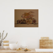 Poster Knuckkine draggin' en couleur (Cuisine)