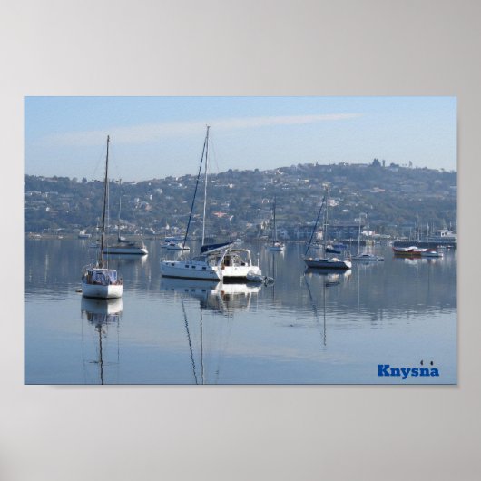 Poster Knysna Bateaux Eau (Devant)
