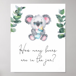 Poster Koala Bear - Devinez combien d'ours sont dans le b