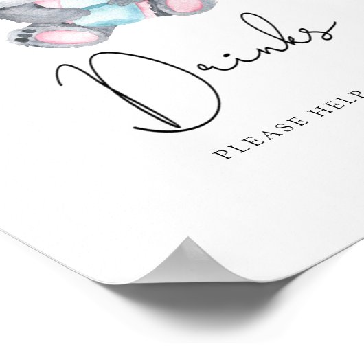 Poster Koala Bear Drinks servez-vous (Coin)