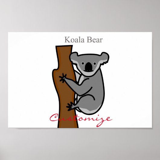 Poster Koala Bear Escalade Tree Thunder_Cove (Devant)