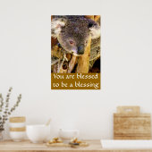 Poster Koala Bear & Message_ (Cuisine)