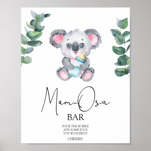 Poster Koala Bear Momosa bar (Devant)