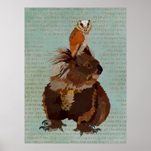 POSTER KOALA BEAR & OWL (Devant)