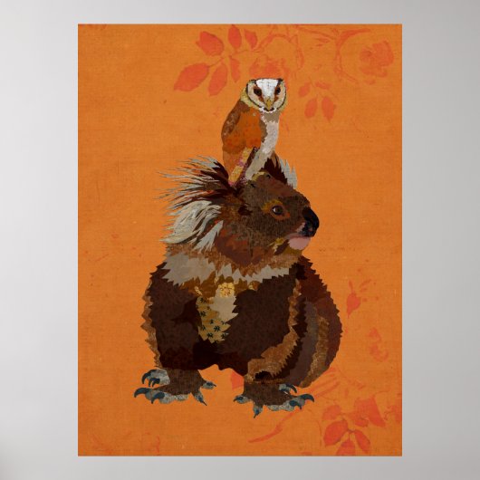 POSTER KOALA BEAR & OWL (Devant)