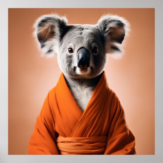 Poster Koala bouddhiste (Devant)