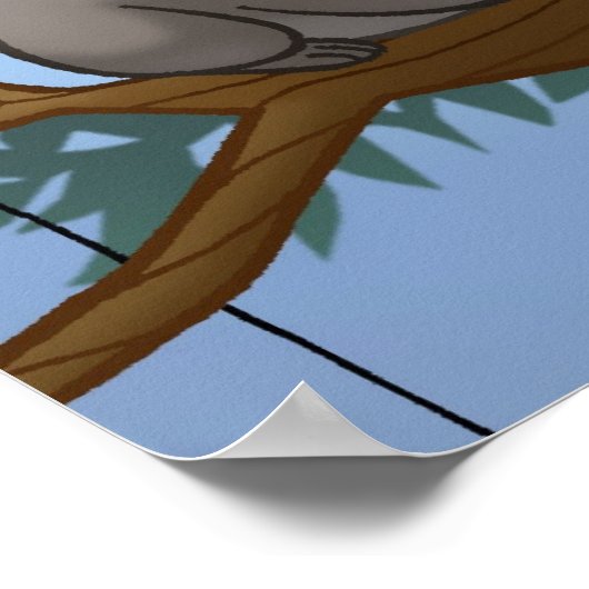 Poster Koala couché (Coin)