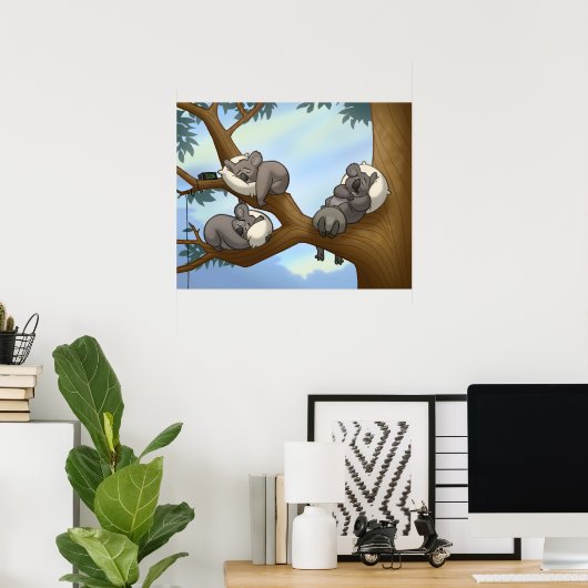Poster Koala couché (Bureau à domicile)