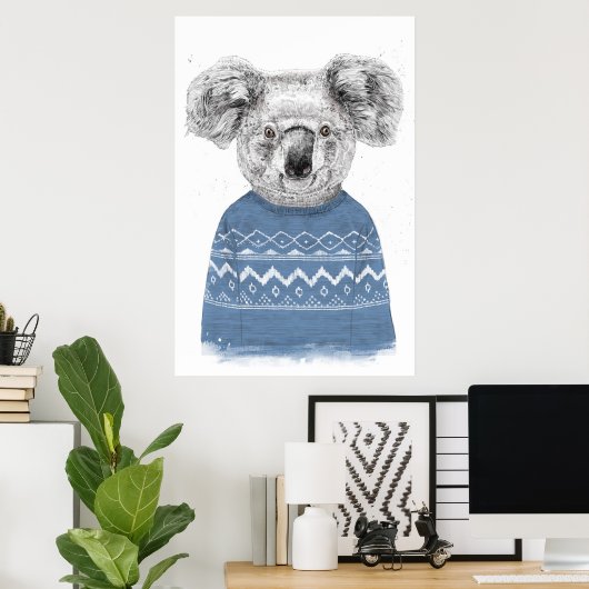 Poster Koala d'hiver (Bureau à domicile)