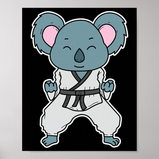 Poster Koala fait du karaté (Devant)
