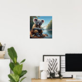 Poster Koala Fishing (Bureau à domicile)