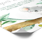 Poster Koala Gender Neutral Baby Shower Diaper Raffle (Coin)