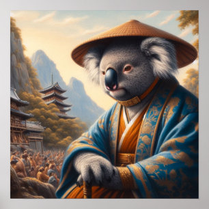Poster Koala Japon ancien