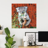 Poster Koala Snack Time (Bureau à domicile)