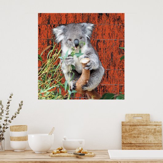 Poster Koala Snack Time (Cuisine)