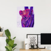 Poster koala violet et rose (Bureau à domicile)