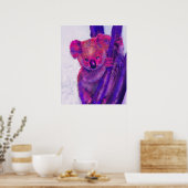 Poster koala violet et rose (Cuisine)