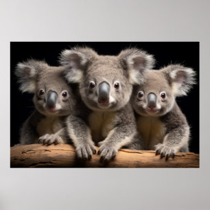 Poster Koala Wild Animal Portrait Nature Beauté